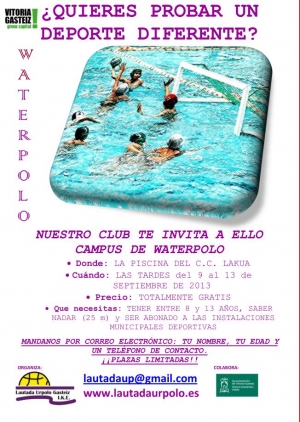 2º Campus de Waterpolo infantil — cartel