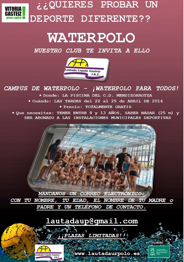 3er CAMPUS DE WATERPOLO INFANTIL — cartel