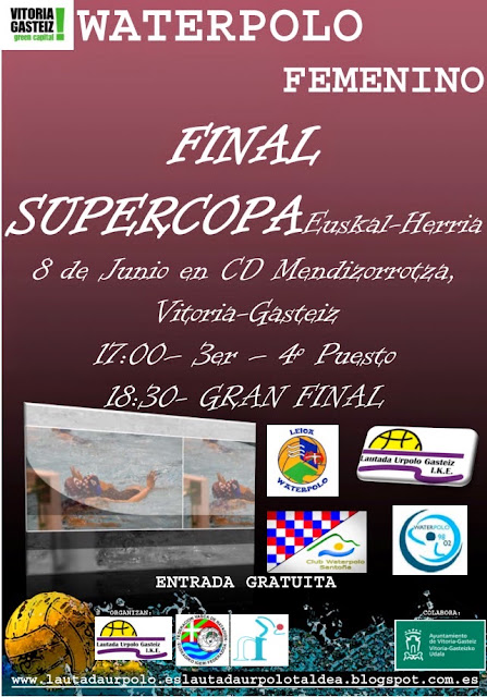 LA FINAL DE LA SUPERCOPA FEMENINA DE WATERPOLO EH SE JUEGA EN VITORIA-GASTEIZ — cartel