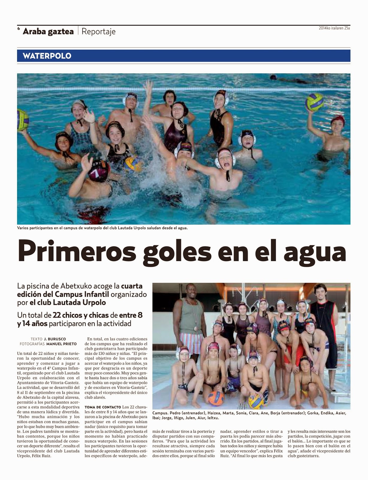 DIARIO DE NOTICIAS DE ÁLAVA NOS DEDICA UN ESPACIO MUY ESPECIAL — cartel