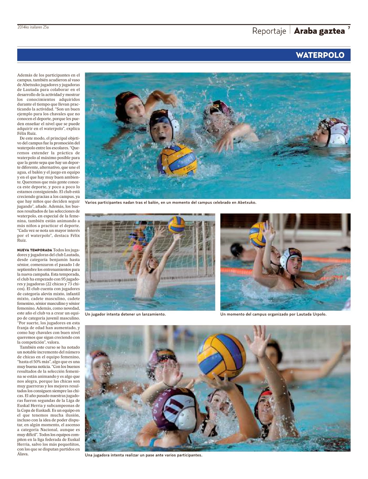 DIARIO DE NOTICIAS DE ÁLAVA NOS DEDICA UN ESPACIO MUY ESPECIAL