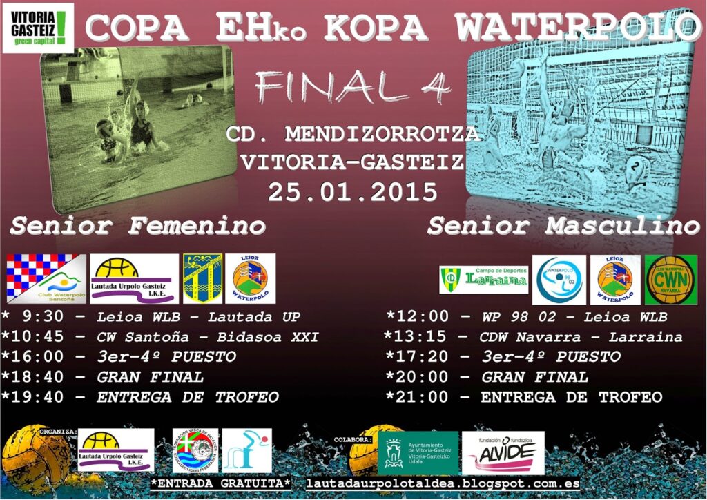 FINAL FOUR COPA EH: EL MEJOR WATERPOLO DE EUSKAL HERRIA SE VERÁ EN MENDIZORROTZA EL DOMINGO 25 DE ENERO