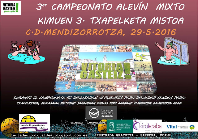 INVITACIÓN AL 3er CAMPEONATO WATERPOLO ALEVÍN CIUDAD DE VITORIA-GASTEIZ — cartel