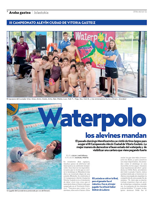 EL WATERPOLO BASE EN ARABA GAZTEA - DIARIO NOTICIAS DE ALAVA