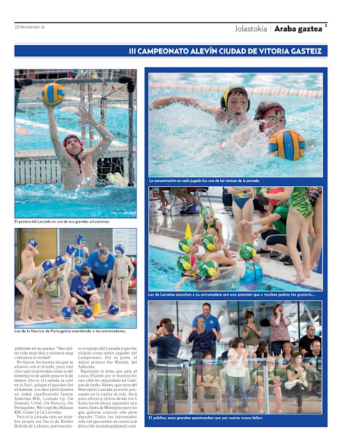 EL WATERPOLO BASE EN ARABA GAZTEA - DIARIO NOTICIAS DE ALAVA