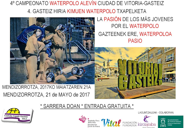 INVITACIÓN AL 4ºCAMPEONATO WATERPOLO ALEVÍN CIUDAD DE VITORIA-GASTEIZ — cartel