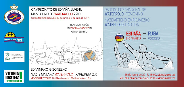CITA CON LAS LAS OLIMPICAS + ESPAÑA - RUSIA SENIOR FEMENINO + CAMPEONATO DE ESPAÑA JUVENIL MASCULINO 2ªC = PASIÓN POR EL WATERPOLO EN VITORIA GASTEIZ!!!! — cartel