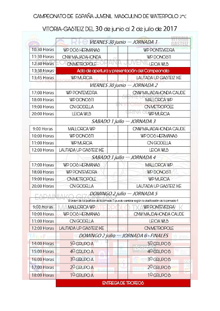 CUENTA ATRÁS PARA LA SEMANA DEL WATERPOLO EN VITORIA GASTEIZ