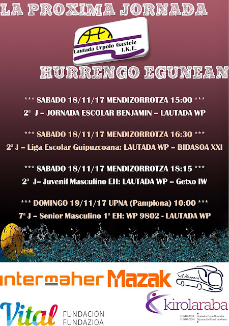 RESUMEN PARTIDOS DE LA JORNADA DEL 12 de NOVIEMBRE DE 2017 — cartel