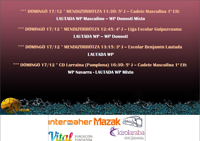 RESUMEN PARTIDO DEL FIN DE SEMANA DEL 10 de DICIEMBRE DE 2017