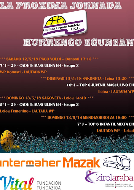 RESUMEN PARTIDOS DEL FIN DE SEMANA DEL 5 y 6 DE MAYO DE 2018