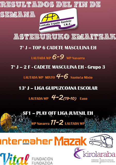 RESULTADOS DEL 19 DE MAYO Y CALENDARIO DEL 26 DE MAYO — cartel