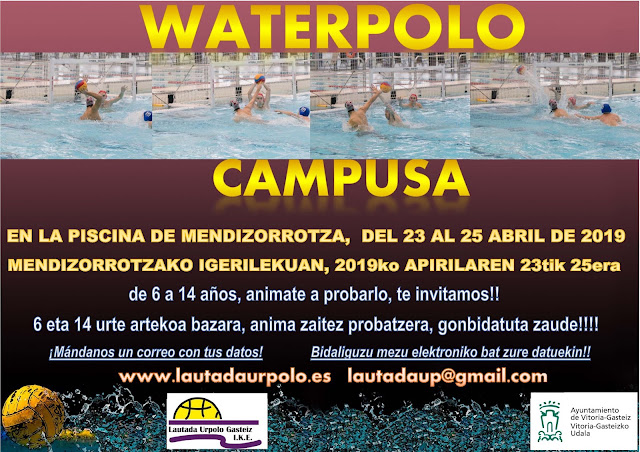 CAMPUS DE WATERPOLO ESCOLAR DEL 23 AL 25 ABRIL DE 2019 — cartel