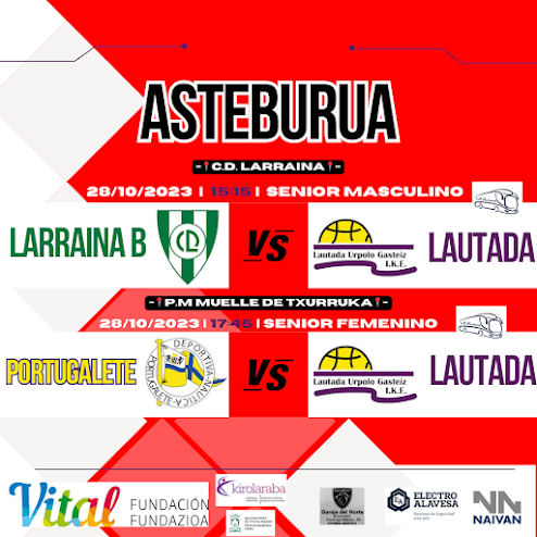 PARTIDOS FIN DE SEMANA 28 OCTUBRE 2023 — cartel