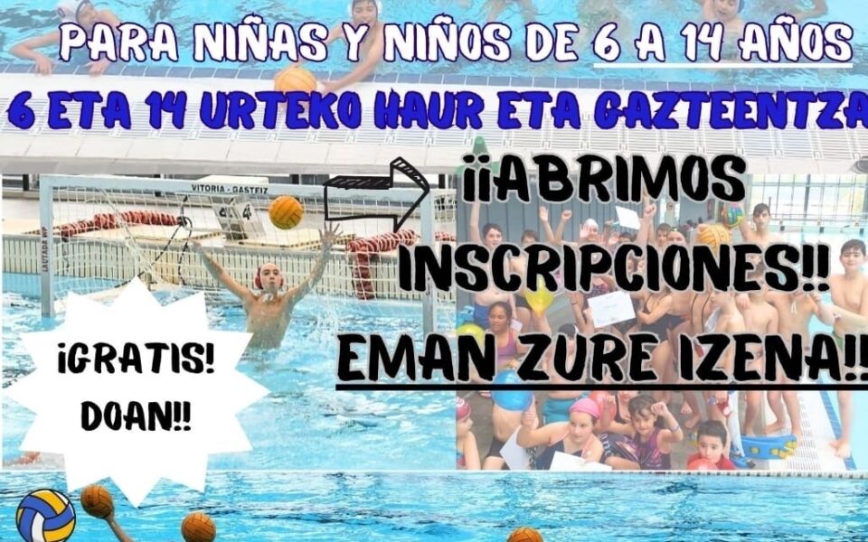 Cartel bilingüe de un campus de septiembre de Lautada Urpolo