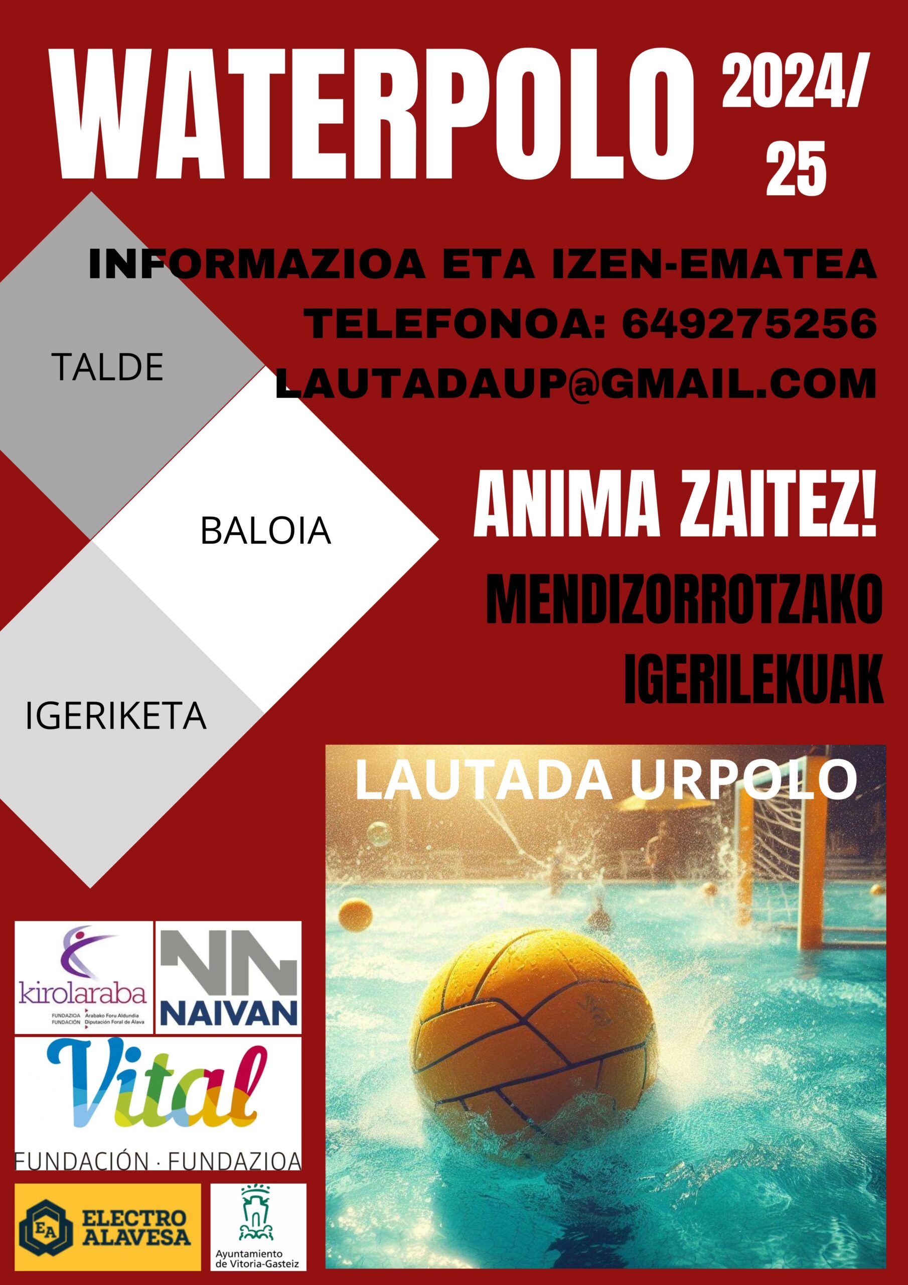 ¿Quieres jugar a waterpolo con Lautada? — cartel