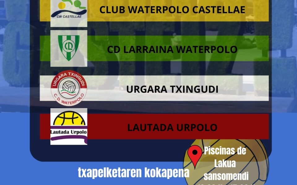 Cartel de torneo de waterpolo infantil mixto organizado por Lautada